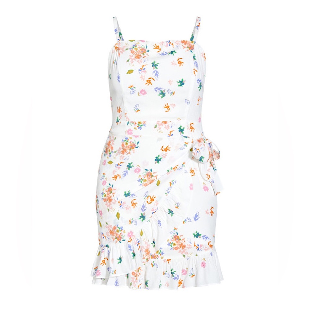 City Chic Women’s Plus Dress - Ivory Windswept